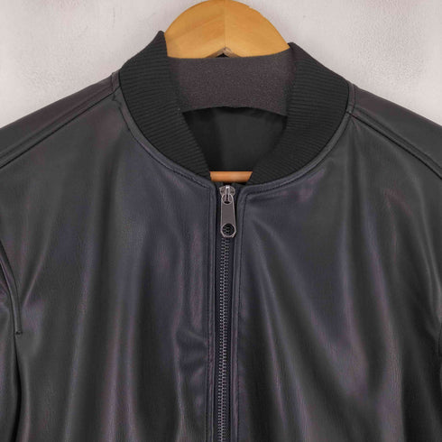 ザラ ZARA フェイクレザージップジャケット メンズ JPN:S
