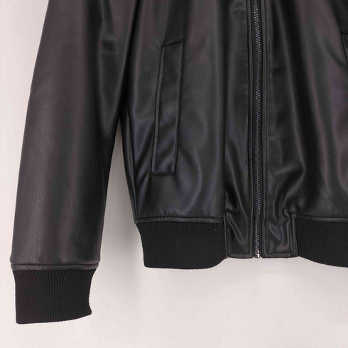 ザラ ZARA フェイクレザージップジャケット メンズ JPN:S