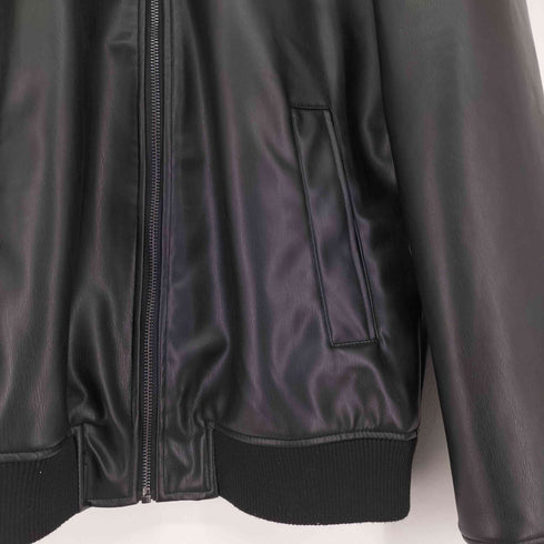 ザラ ZARA フェイクレザージップジャケット メンズ JPN:S
