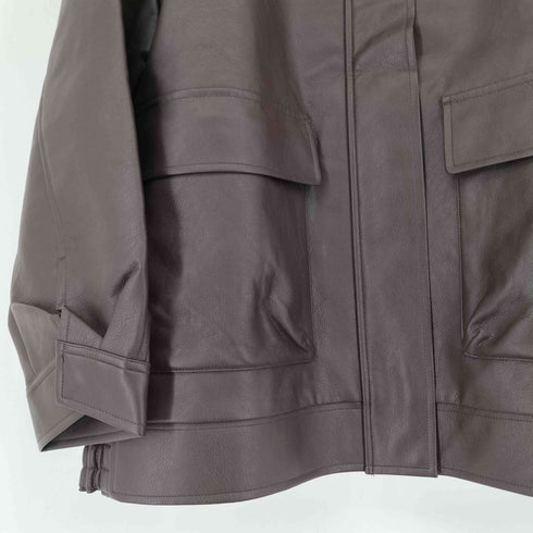 ジーユー GU フェイクレザーオーバーサイズジャケット メンズ JPN:XL