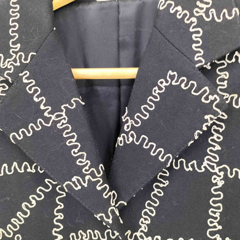 MARTINE SITBON イタリア製 刺繍 チェスターコート シェルボタン レディース
