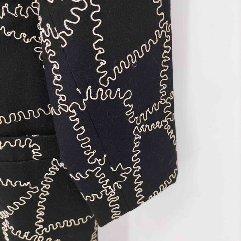 MARTINE SITBON イタリア製 刺繍 チェスターコート シェルボタン レディース