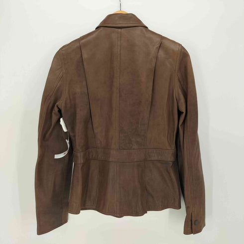 ローレンラルフローレン LAUREN RALPH LAUREN ロゴ刻印ボタン レザー ジャケット レディース import:S