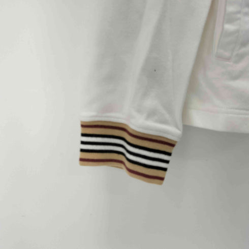 バーバリーブラックレーベル BURBERRY BLACK LABEL ロゴ刺繍 ボーダー切替ジップアップジャケット メンズ JPN:2