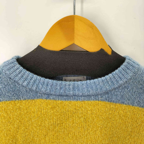 ポールスミス Paul Smith カシミヤ ウール混 ボーダークルーネックニット メンズ import:M
