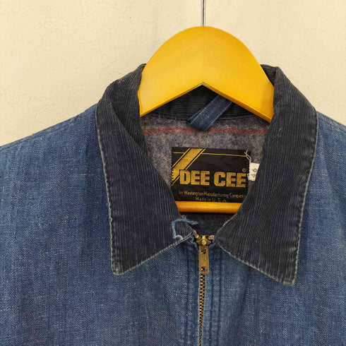 DEE CEE 60-70s MADE IN USA 襟コーズ 裏地ブランケット デニムジャケット 棒TALON FALCON メンズ 46