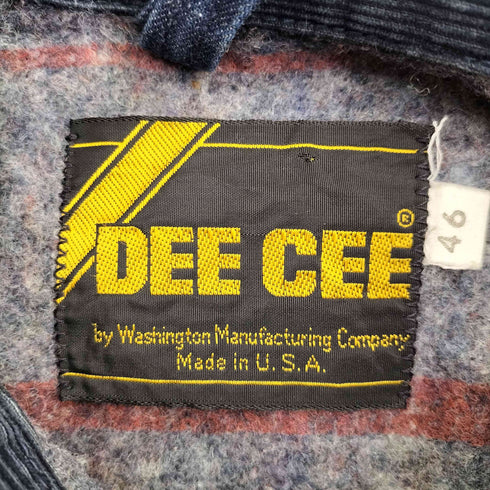 DEE CEE 60-70s MADE IN USA 襟コーズ 裏地ブランケット デニムジャケット 棒TALON FALCON メンズ 46