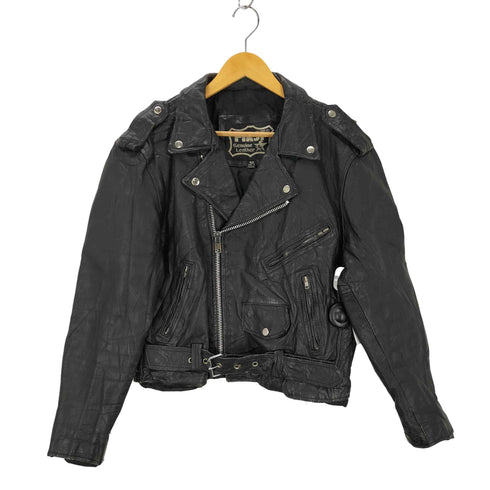 FIRST Genuine Leather 本革ダブルライダースジャケット メンズ US:42
