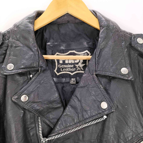 FIRST Genuine Leather 本革ダブルライダースジャケット メンズ US:42