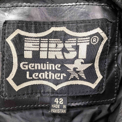 FIRST Genuine Leather 本革ダブルライダースジャケット メンズ US:42