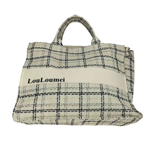 ナイスクラップ NICE CLAUP LouLoumei ツイードキャリーオントートバッグ レディース