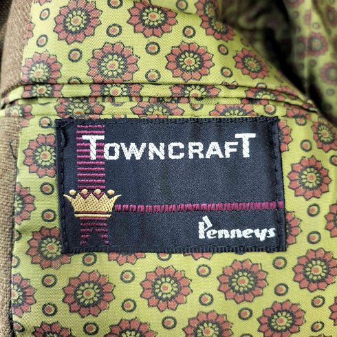 タウンクラフト TOWNCRAFT 2B 背抜き サイドベンツ 裏地花柄 テーラードジャケット メンズ
