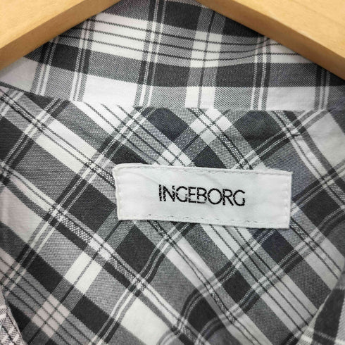 インゲボルグ INGEBORG チェック S/S オープンカラーシャツワンピース レディース JPN:M