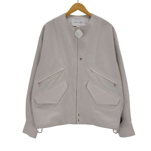 クルニ CULLNI Stretch Taffeta Double Pocket Collarless Jacket メンズ
