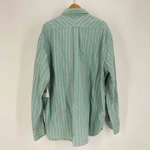 スティーブ バリース STEVE & BARRYS ストライプ ボタンダウン L/S シャツ ビッグサイズ メンズ import:XXL