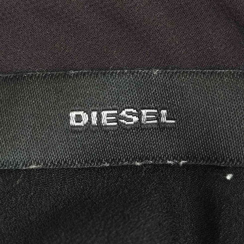 ディーゼル DIESEL 総柄 フラップ ノースリーブ ひざ丈ワンピース レディース import:M