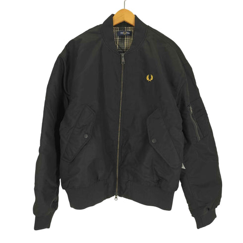フレッドペリー FRED PERRY Quilted Bomber Jacket 裏地 チェック キルティング MA-1 フライトジャケット メンズ import:L