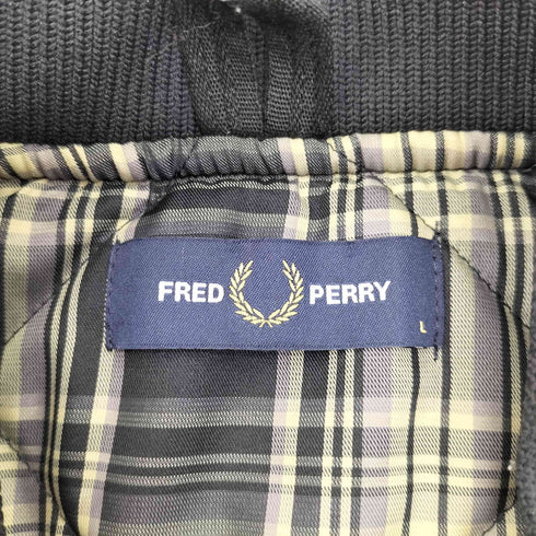 フレッドペリー FRED PERRY Quilted Bomber Jacket 裏地 チェック キルティング MA-1 フライトジャケット メンズ import:L