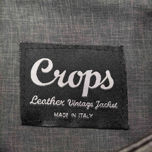 CROPS MADE IN ITALY レザーシングルライダース メンズ 46