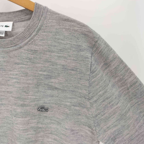 ラコステ LACOSTE ワンポイント 刺繍 PURE NEW WOOL ウール クルーネック ニット メンズ import:M