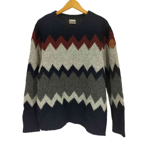 ナパピリ NAPAPIJRI ノルディック柄 アルパカ混 クルーネック ニット メンズ import:L