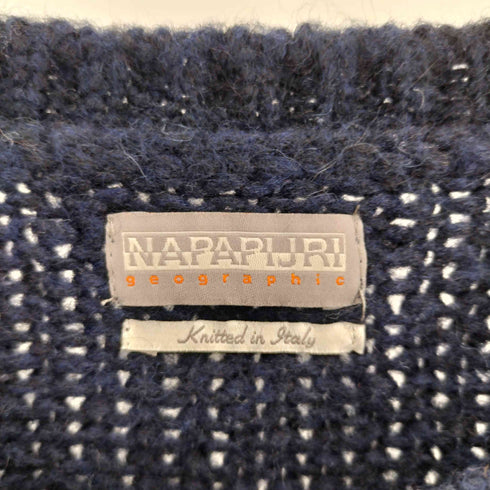 ナパピリ NAPAPIJRI ノルディック柄 アルパカ混 クルーネック ニット メンズ import:L