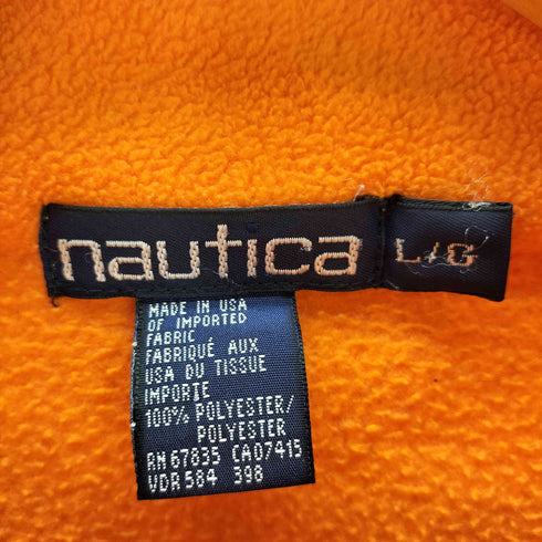 ノーティカ NAUTICA 90S USA製 NAUTECH ロゴ刺繍 ハーフジップ フリースプルオーバー メンズ JPN:L