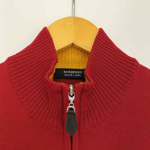バーバリーブラックレーベル BURBERRY BLACK LABEL ハーフジップ スタンドカラーニット メンズ JPN:2