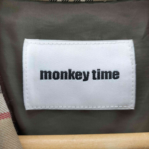 モンキータイム MONKEY TIME TW BEIGE TARTAN COACH JACKET メンズ JPN:M
