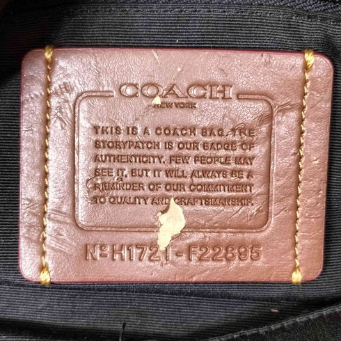 コーチ COACH レザー ナイロン トート バッグ レディース