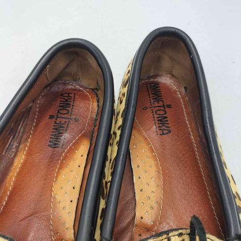 ミネトンカ Minnetonka レオパード デッキシューズ レディース US:7.5