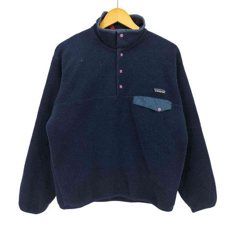 パタゴニアシンチラ PATAGONIA SYNCHILLA 00S 00AW スナップT ロゴパッチ フリース プルオーバー メンズ import:M