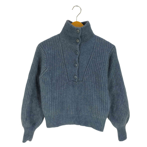 LA MAILLE SEZANE キッドモヘヤ混 ハーフボタン ハイネック ニット レディース XXS