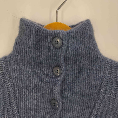 LA MAILLE SEZANE キッドモヘヤ混 ハーフボタン ハイネック ニット レディース XXS