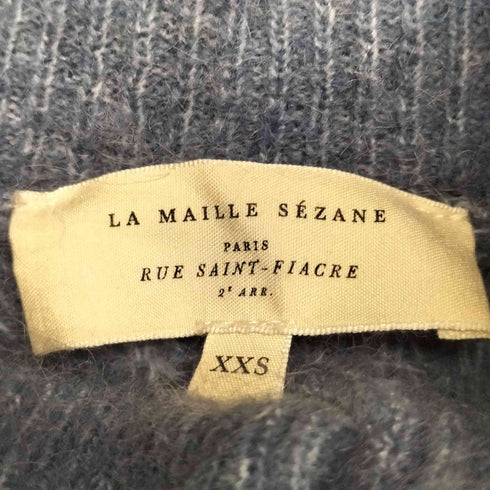 LA MAILLE SEZANE キッドモヘヤ混 ハーフボタン ハイネック ニット レディース XXS