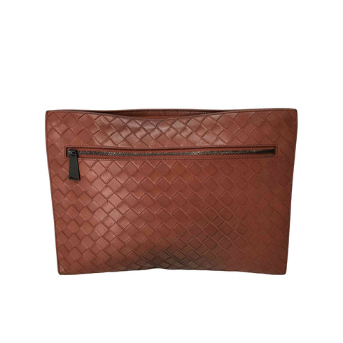 ボッテガヴェネタ BOTTEGA VENETA イントレチャート レザークラッチバッグ ドキュメントケース メンズ