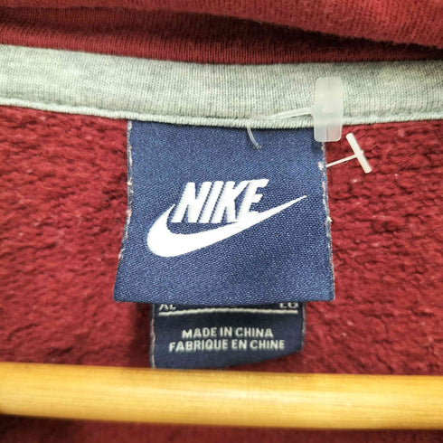 ナイキ NIKE 紺タグ メッシュロゴ刺繍 プルオーバーパーカー メンズ XL