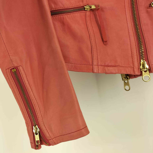 マウジー moussy ラムレザー ダブル ライダースジャケット レディース JPN:2