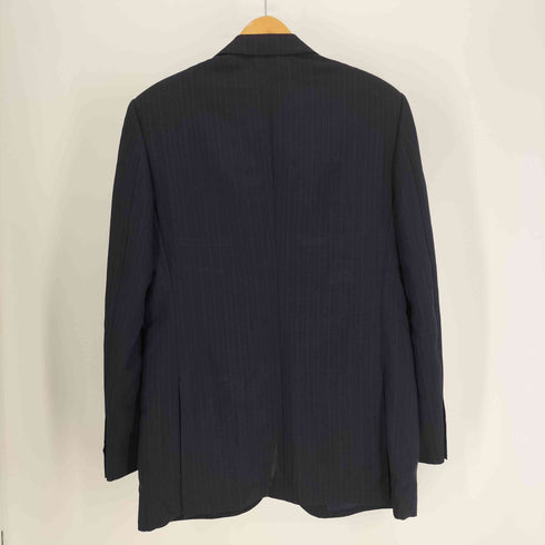 ポールスミス Paul Smith ストライプ モヘヤ 50% 3B テーラード ジャケット 2タック スラックス パンツ セットアップ メンズ M