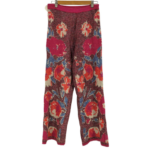 ザラ ZARA Floral Wide Leg Knit Pants ニット パンツ レディース M