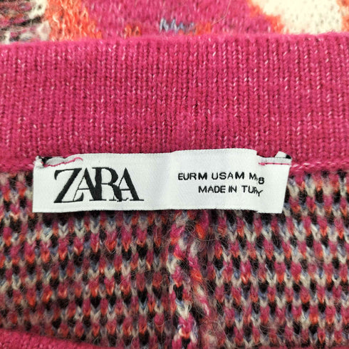 ザラ ZARA Floral Wide Leg Knit Pants ニット パンツ レディース M