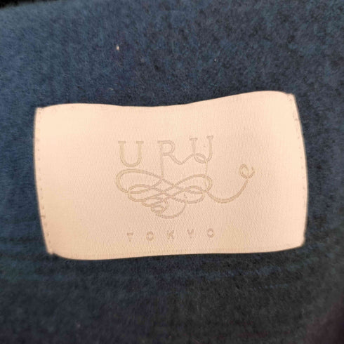 ウル URU 17AW オンブレチェック ウール ロングスリーブオープンカラーシャツ メンズ JPN:3