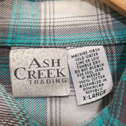ASH CREEK TRADING 90S チェック柄 ロングスリーブシャツ メンズ X-LARGE