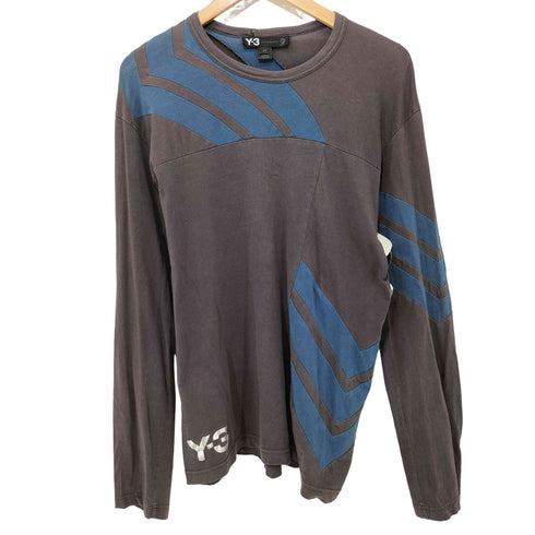 ワイスリー Y-3 切替デザイン ロングスリーブ クルーネックTシャツ メンズ JPN:S