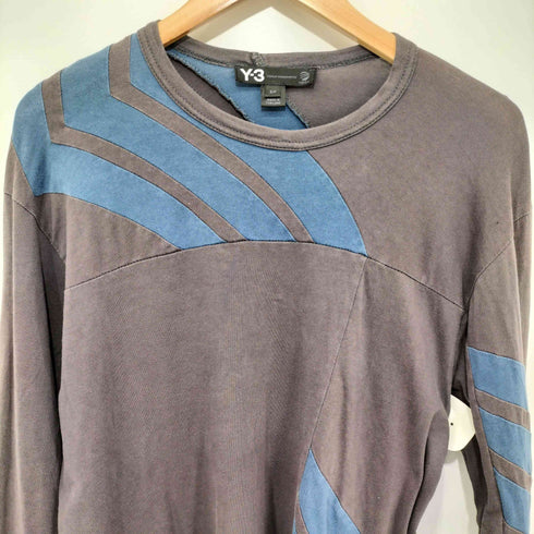 ワイスリー Y-3 切替デザイン ロングスリーブ クルーネックTシャツ メンズ JPN:S