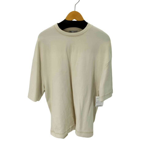 ザラ ZARA ステッチデザイン クルーネックTシャツ メンズ import:L