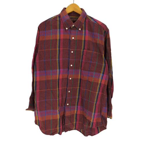 ジェフリーバンクス JEFFREY BANKS マルチカラー チェック コットン B.D シャツ メンズ import:M