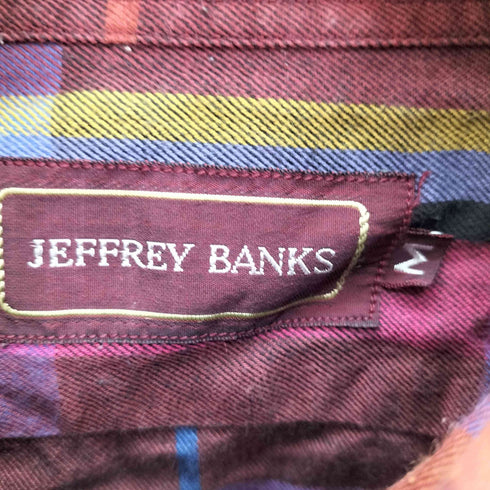 ジェフリーバンクス JEFFREY BANKS マルチカラー チェック コットン B.D シャツ メンズ import:M