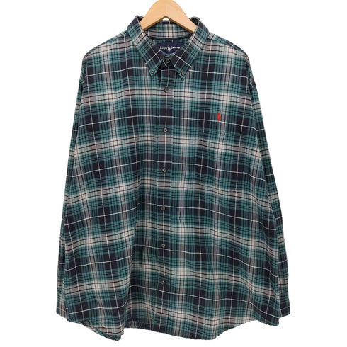 ラルフローレン RALPH LAUREN BLAKE ポニー刺繍 チェック柄 L/S ボタンダウン シャツ ビッグサイズ メンズ