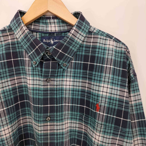 ラルフローレン RALPH LAUREN BLAKE ポニー刺繍 チェック柄 L/S ボタンダウン シャツ ビッグサイズ メンズ